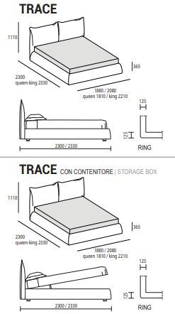 Дизайнерская кровать Dall'Agnese Trace