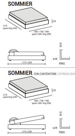 Кожаная кровать Dall'Agnese Sommier