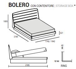 Стильная кровать Dall'Agnese Bolero