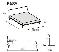 Дизайнерская кровать Dall'Agnese Easy
