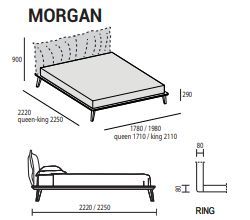 Деревянная кровать Dall'Agnese Morgan