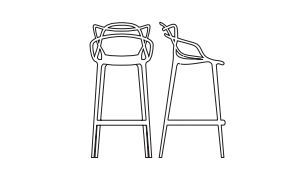 Барный стул Kartell Masters Stool Metal 5868