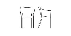 Обеденный стул Kartell Dr. No 4848