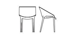 Обеденный стул Kartell Dr. Yes 5805