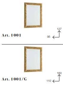 Прямоугольное зеркало Chelini Fsry 1001, 1001/G
