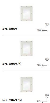 Лаконичное зеркало Chelini Fsrc 2069, 2069/M, 2069/G