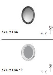 Овальное зеркало Chelini 2136, 2136/P