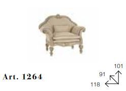 Классическое кресло Chelini Fipb 1264