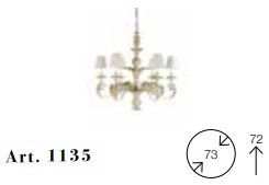 Светлая люстра Chelini Felo 1135