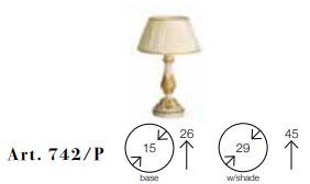 Классическая лампа Chelini Febp 742/P