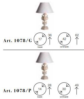 Настольная лампа Chelini Febo 1078/P,G