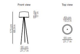 Стильный светильник Kundalini Tripod Floor