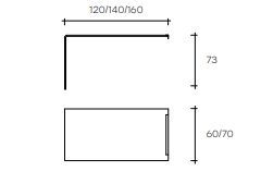 Письменный стол Fiam Rialto L Wall Mounted