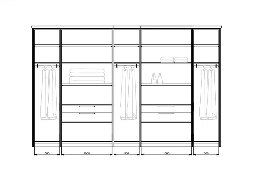 Элегантный шкаф AmClassic Wardrobe Composition 3