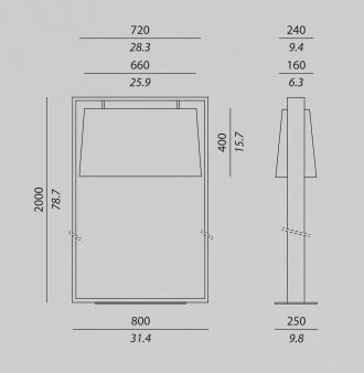 Модный светильник Contardi Frame Fl (Mr)