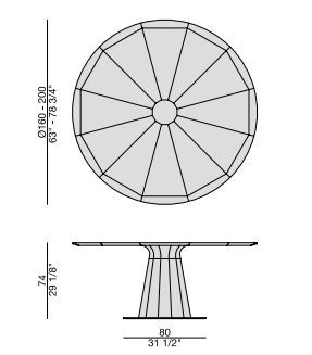 Дизайнерский стол Porada Fuji