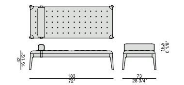 Удобная кушетка Porada Webby Day Bed