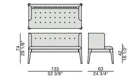 Удобный диван Porada Wendy Sofa