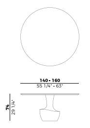 Дизайнерский стол Potocco Anfora 879/T