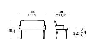 Двухместный диван Potocco Candy Sofa 943/DI