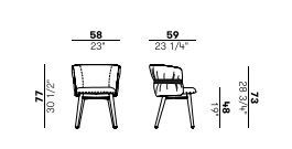 Мягкий стул Potocco Coulisse 941/P