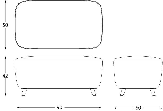 Модный пуф Montbel Diadema 04030