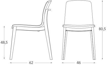 Стильный стул Montbel Light 03211