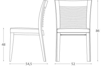 Обеденный стул Montbel Logica 00915