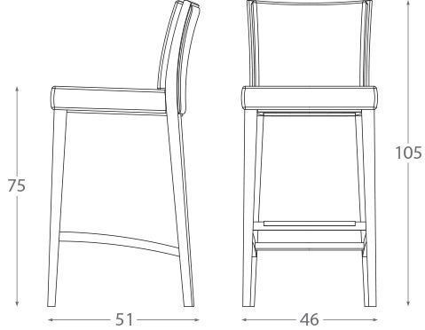 Барный стул Montbel Newport 01881