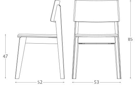 Деревянный стул Montbel Offset 02812