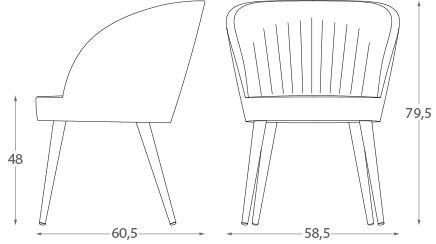 Дизайнерский стул Montbel Rose 03030