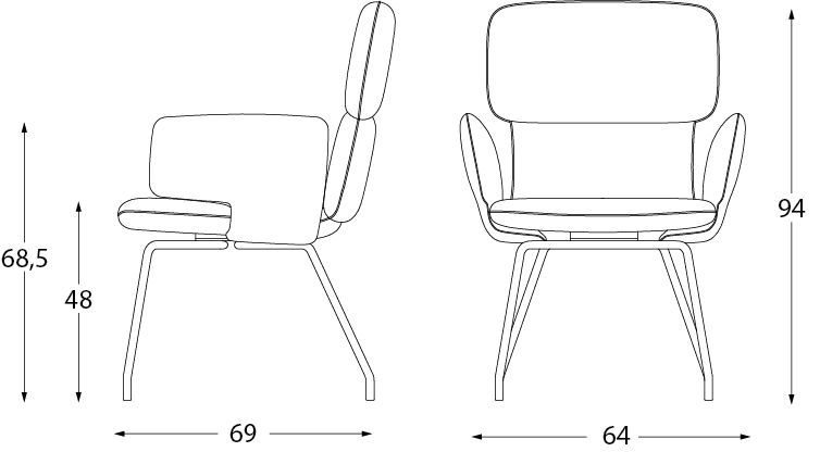 Дизайнерский стул Montbel Twiggy 04122