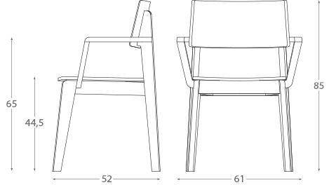 Дизайнерский стул Montbel Offset 02821