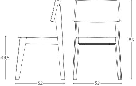 Обеденный стул Montbel Offset 02811