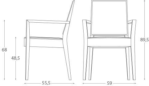 Стильный стул Montbel Timberly 01724