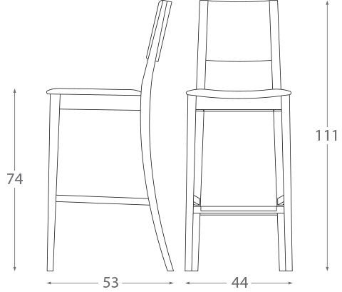 Барный стул Montbel Sintesi 01582