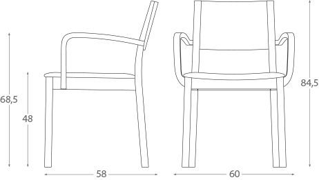 Дизайнерский стул Montbel Sintesi 01521