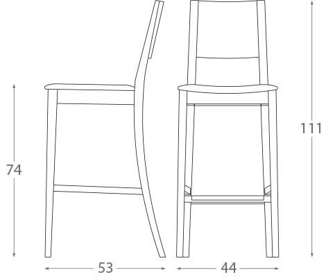 Барный стул Montbel Sintesi 01581