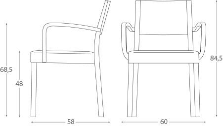 Дизайнерский стул Montbel Sintesi 01523