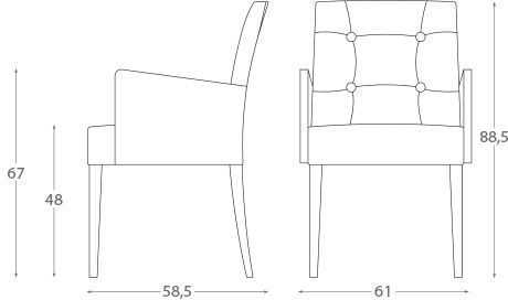 Стильный стул Montbel Zenith 01639