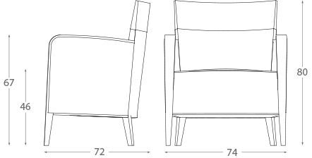 Стильное кресло Montbel Logica V0943