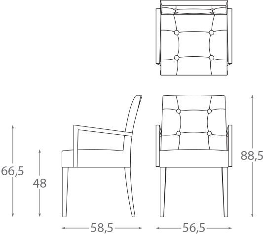 Стул с подлокотниками Montbel Zenith 01629X