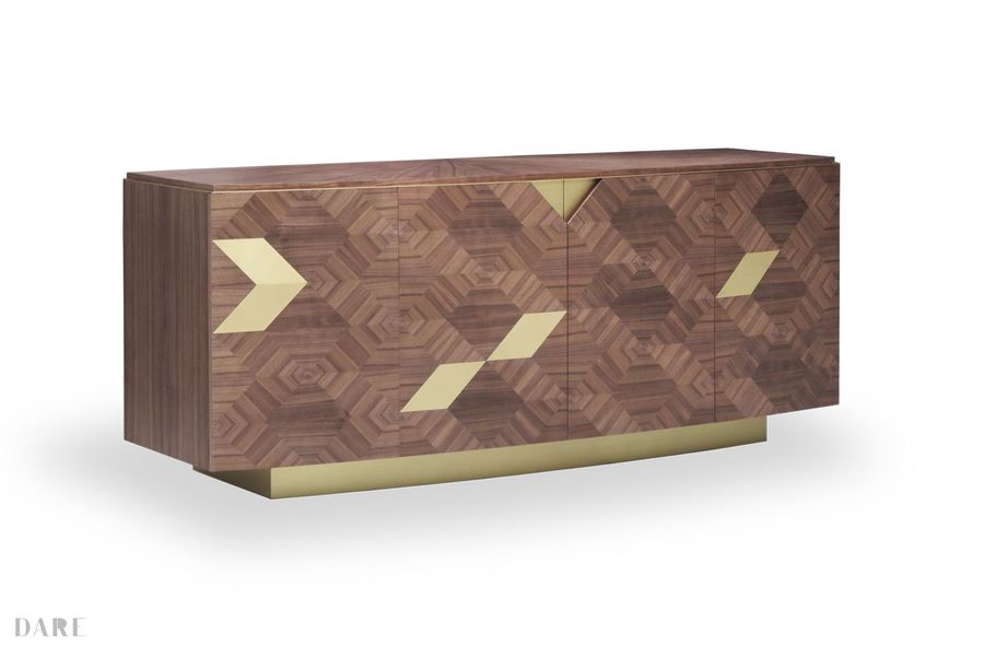 Стильный комод AmClassic Avalon Gold Sideboard REF. P16050N.G.DO