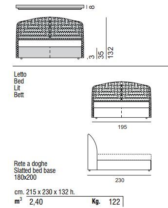 Кожаная кровать Giulio Marelli Roger Bed