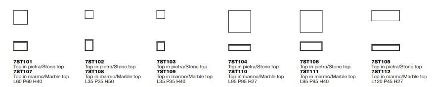 Квадратный столик Giulio Marelli Stone