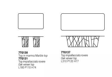 Стеклянный стол Giulio Marelli Twig Dining tables