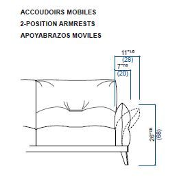 Модульный диван с гибкими подлокотниками Roche Bobois Itineraire