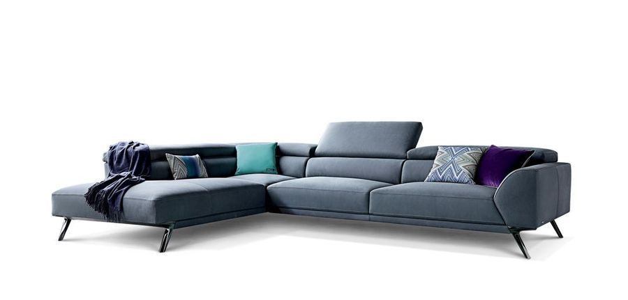 Кожаный диван с регулировкой спинки Roche Bobois PREFIXE из Италии - IBGallery