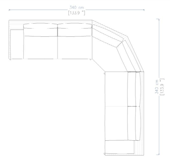 Модульный диван обитый в бархат Roche Bobois Vision
