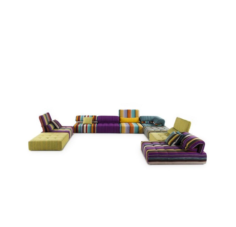 Уютный низкий модульный диван Roche Bobois Voyage Immobile